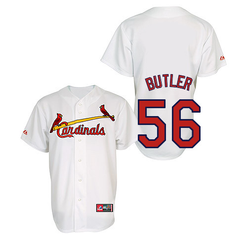 Joey Butler #56 Youth Baseball Jersey-St Louis Cardinals Authentic Home Jersey by Majestic Athletic MLB Jersey
